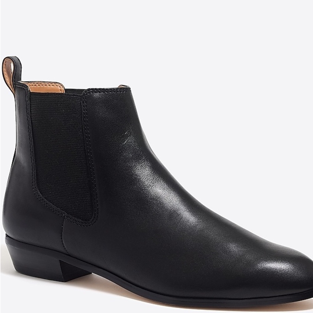 J. CREW Factory Classic Black Chelsea‎ boot. Vegan Leather Sz 6